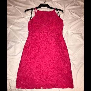 NWT Hot Pink Lace Dress